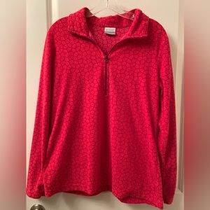 Columbia light weight fleece like shirt.‎ Bright colorful ladies size Large